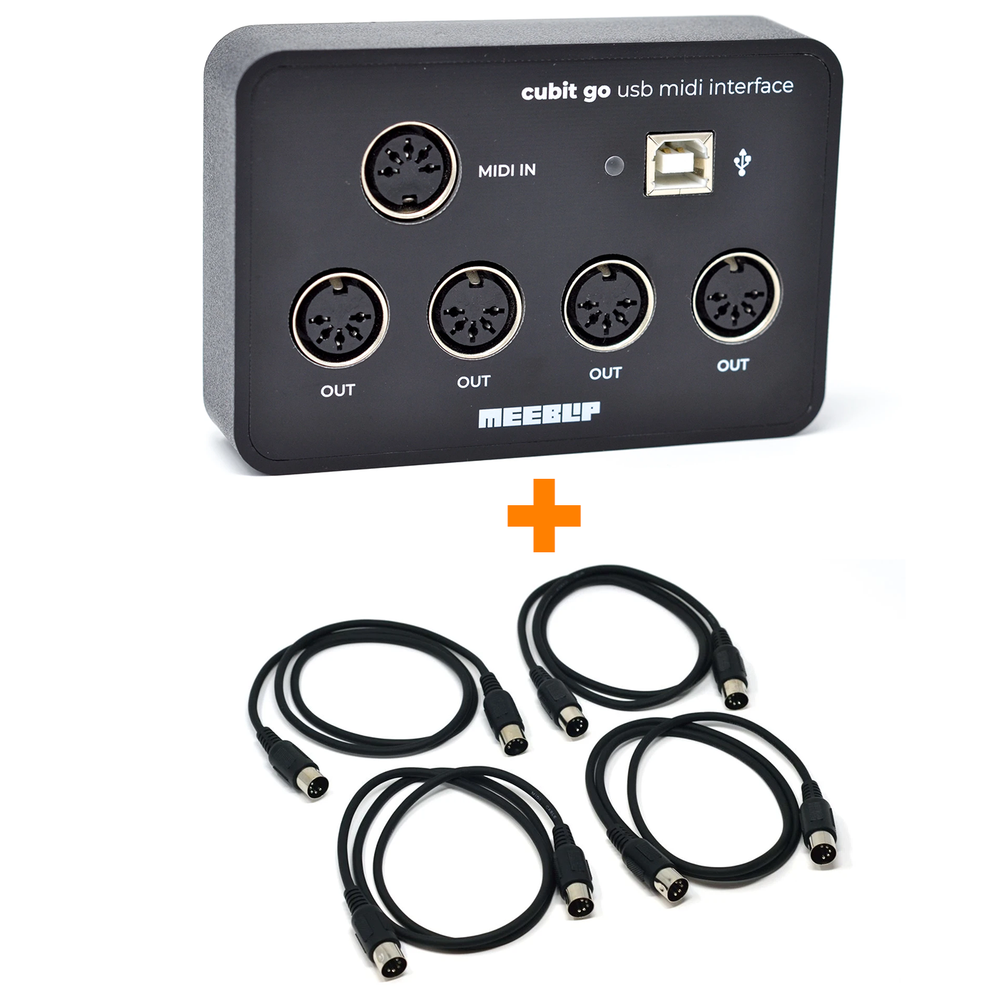 Bundle: cubit go MIDI interface + 4 MIDI cables